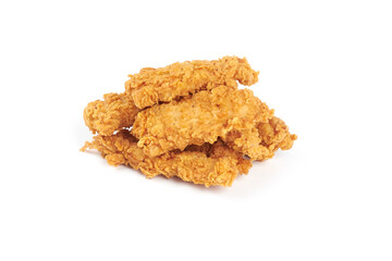 fried chicken stick isolated on white background