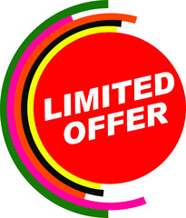 Red Vector Banner limited offer