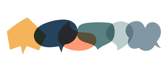 Collection of speech bubbles and dialog balloons Doodle Hand drawn vector collection.