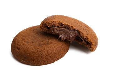 chocolate cookie isolated