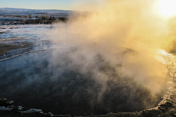 Geysir hotspring in Iceland