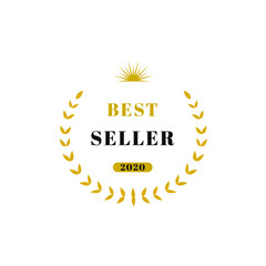 Best seller icon and logo design. Best seller round badge isolated on white background. Vector illustration