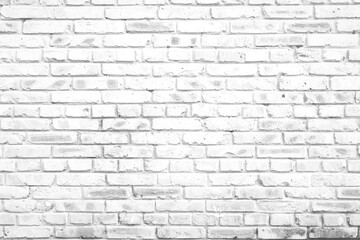 Fototapeta na wymiar White texture background concept: white brick wall background in rural room