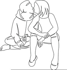 couple in love kisses