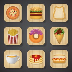 food and beverage icon set