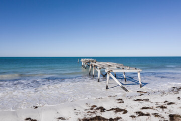 Aerial view of the coastline at Eucla, Western Australia