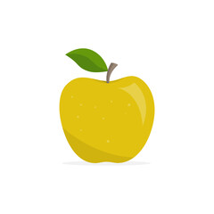 Yellow apple. Appetizing fruit