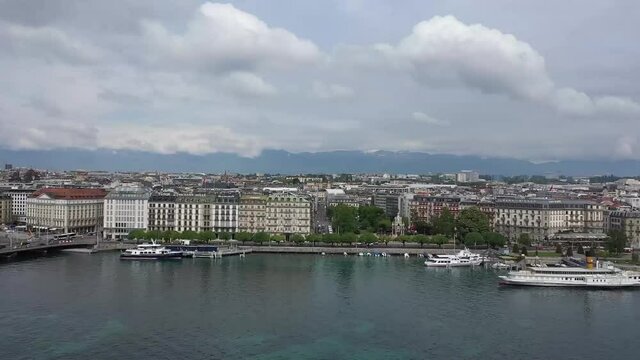 Aerial view of Geneva Switzerland
