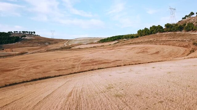 Castilian's Wheat Field, Valladoid Spain. Low flight.