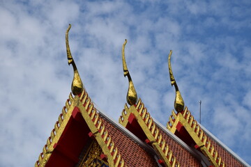 Fototapeta premium Thai Kanok Art Church Roofs