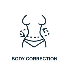 Body Correction icon. Simple element from cosmetology collection. Creative Body Correction icon for web design, templates, infographics and more