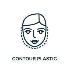Contour Plastic icon. Simple element from cosmetology collection. Creative Contour Plastic icon for web design, templates, infographics and more