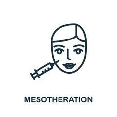 Mesotheration icon. Simple element from cosmetology collection. Creative Mesotheration icon for web design, templates, infographics and more