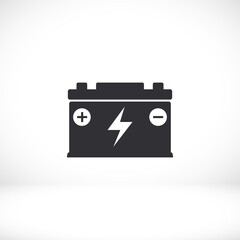 car battery icon. battery for car. EPS 10 vector flat design. the work is done for your use for your purposes and purposes.