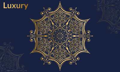 Luxury ornamental mandala design background in vector