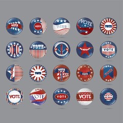 set of vote badges