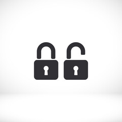 OPEN lock icon. Vector  Eps 10 . Lorem Ipsum Flat Design padlock