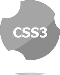 css style web icon isolated on white, web icon