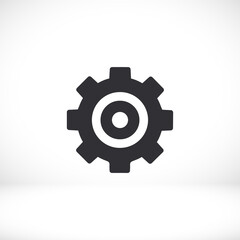 Gear icon. gear half. Vector graphics display work style. clipped gear vector graphics. for your site 10 eps