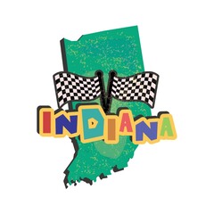 Fototapeta premium indiana state map