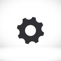 Gear icon. gear half. Vector graphics display work style. clipped gear vector graphics. for your site 10 eps