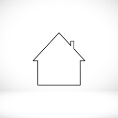 Construction house building linear style on the background. Best icon 10 eps illustration