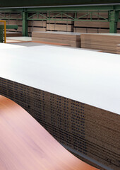 Wooden panels. Office furniture industry. 