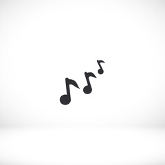 Music Icon in trendy flat style isolated on  background. Note symbol for your web site design, logo, app, UI. Vector Music illustration, EPS 10 Music melody .