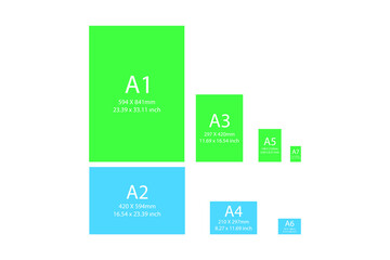 Set of paper size design