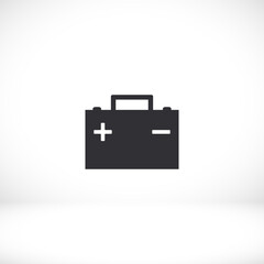 car battery icon. battery for car. EPS 10 vector flat design. the work is done for your use for your purposes and purposes.