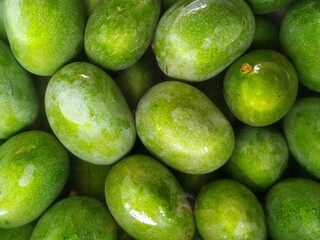 fresh green Raw mangoes