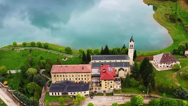 Franciscan Monastery Of Rama Beside Ramsko Lake, Prozor-Rama, Bosnia And Herzegovina