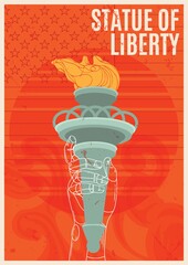 statue of liberty poster © captainvector