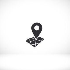 Pin on the map icon. Vector  Eps 10 . Lorem Ipsum Flat Design