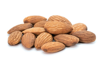 almonds isolated on white background