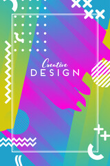 Modern abstract cover. Futuristic design. Colorful geometric gradient background. Fluid shapes composition. Eps10 vector.