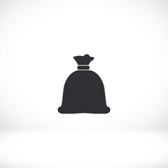 Money bag icon. bag with money. cash deposited Vector EPS 10. Flat Design