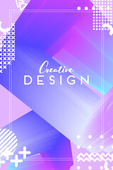 Modern abstract cover. Futuristic design. Colorful geometric gradient background. Fluid shapes composition. Eps10 vector.