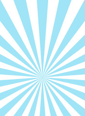 Sunlight narrow vertical abstract background. Powder blue and white color burst background.