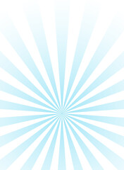 Sunlight narrow vertical abstract background. Powder blue and white color burst background.