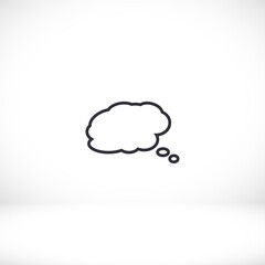 comic speech bubbles icon. communication. thoughts in the form of a bubble. cloud thinking. vector graphics of thoughts. 10 eps