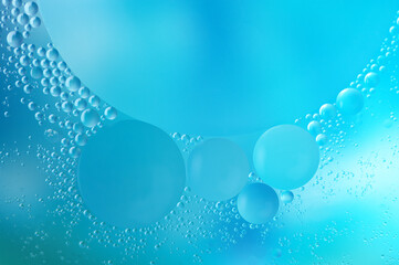 Blue colored abstract background with bubbles