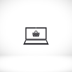 online shopping, laptop  and  cart icon, Vector  Eps 10  . Lorem Ipsum Flat Design