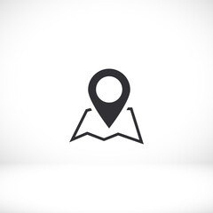 map Search icon vector . Lorem Ipsum Flat Design