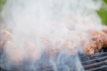 Grilled Fried Smoked Sausages BBQ 4