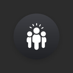 Team Leader -  Matte Black Web Button