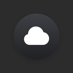 Cloud -  Matte Black Web Button