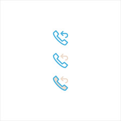 phone call icon flat vector logo design trendy