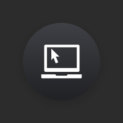 Remote Desktop -  Matte Black Web Button