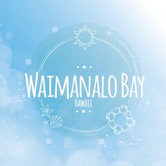Naklejka premium waimanalo bay label